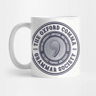 The Oxford Comma Grammar Society Mug